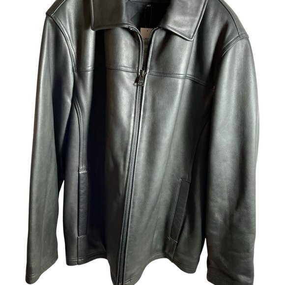 NWT $700 Mens Wilsons Leather Black Jacket 2XLT 3M Thinsulate Insulation - Picture 3 of 6